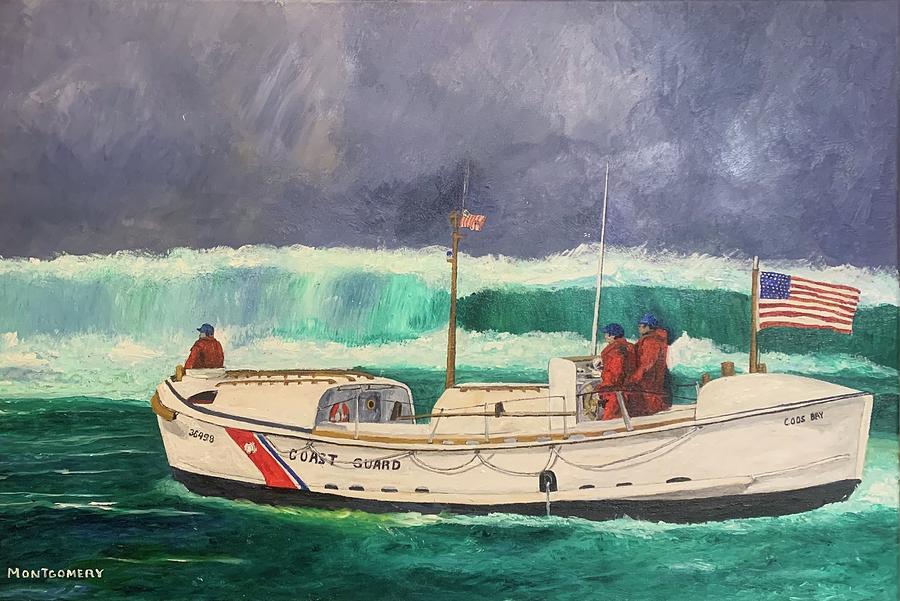 Lifeboat Painting - Crossing the Bar by John Montgomery