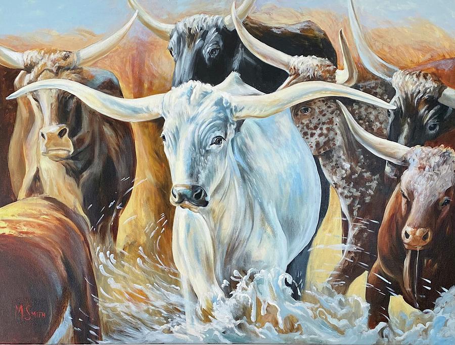 Crossing the Brazos Painting by Maryanne Smith - Fine Art America