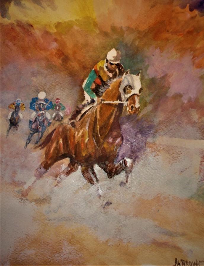 Crossing the Finish Line Painting by Al Brown