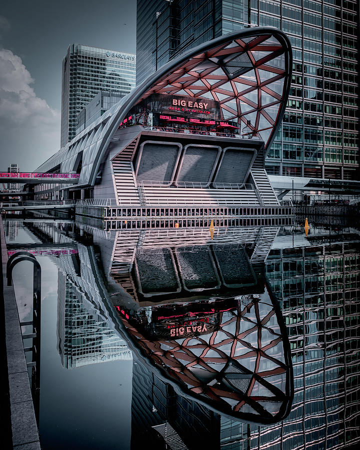 London Photograph - Crossrail Place Reflection by Berangere Bentz