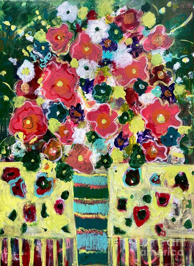 Crosswalk Bouquet Painting by Jacqui Hawk