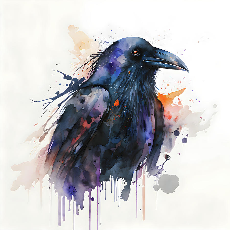 Crow 01 Digital Art by Purple Ttea - Fine Art America