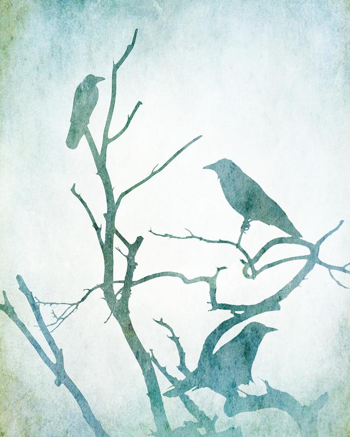 Crow Birds on Tree Bird 93 Digital Art by Lucie Dumas