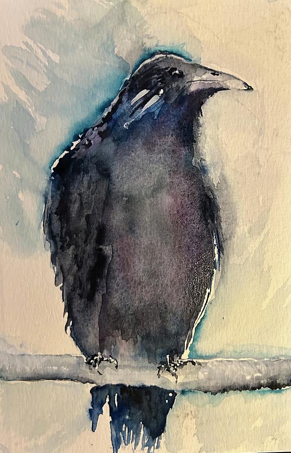 Crow Dreams Painting by Kathy Lamontagne - Pixels