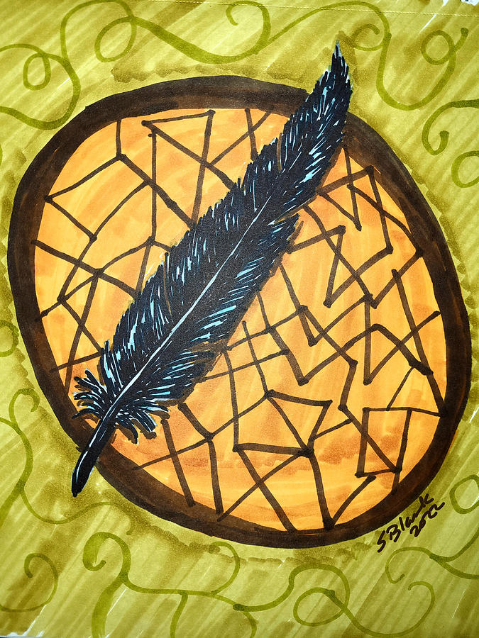 Crow Feather Drawing by Sharon Blank - Fine Art America