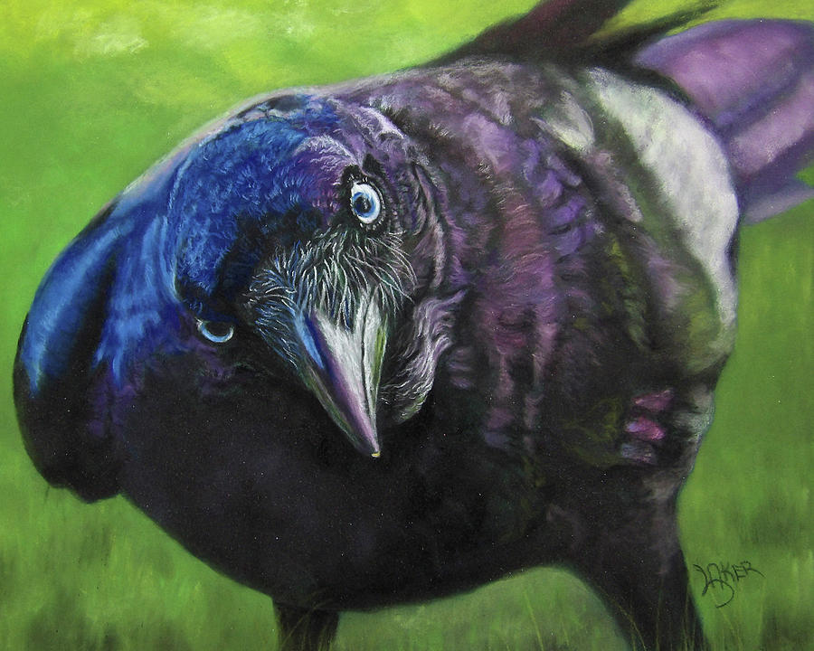 Crow Pastel - Crow  by Lesa Aker