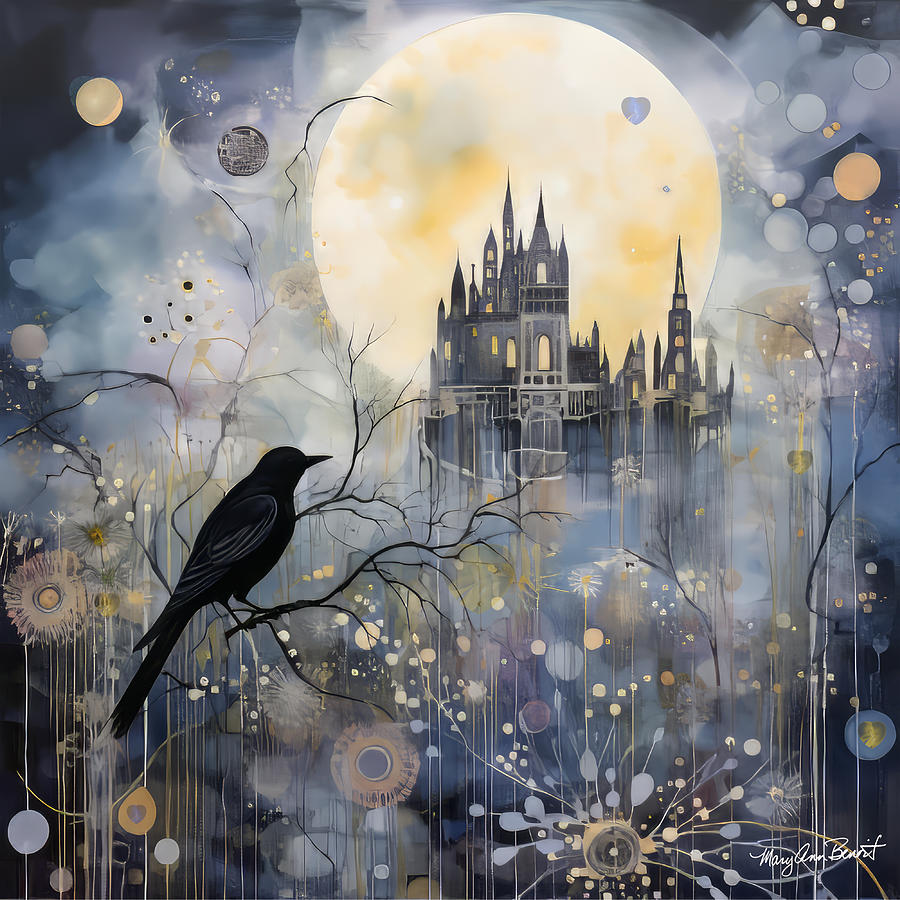 Crow Medicine #5 Digital Art by Mary Ann Benoit