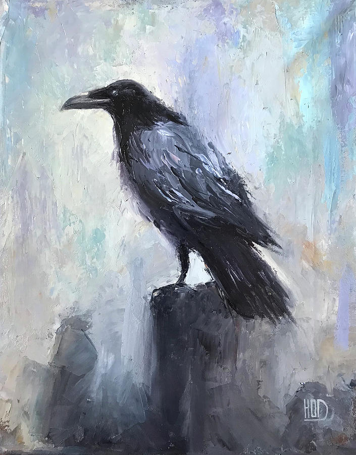 Crow Painting by Olga Hodukova - Fine Art America