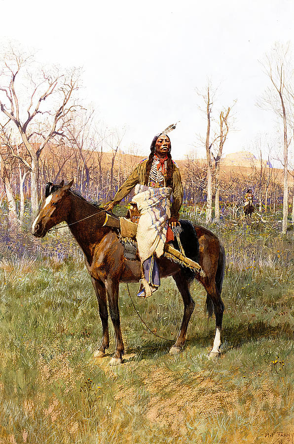 Crow Scouts Painting by Henry Farny