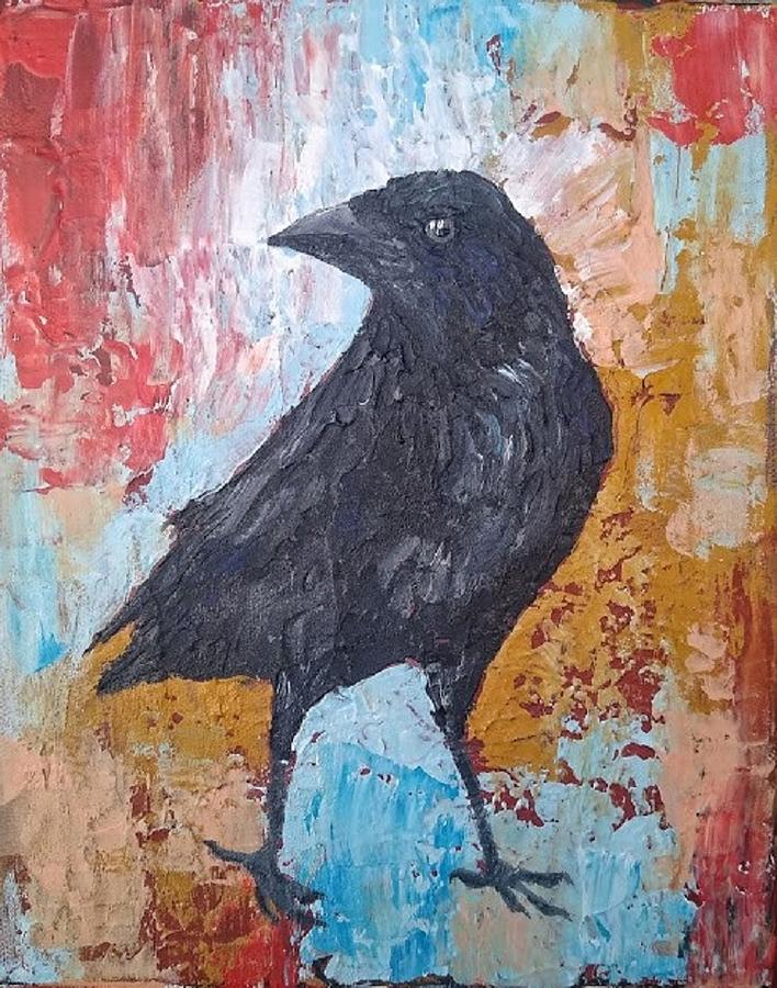 Crow Painting by Tennyson Corley