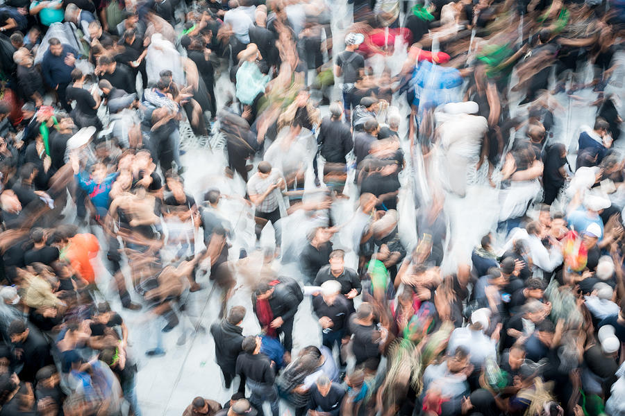 Crowded people motion on street Photograph by Jasmin Merdan