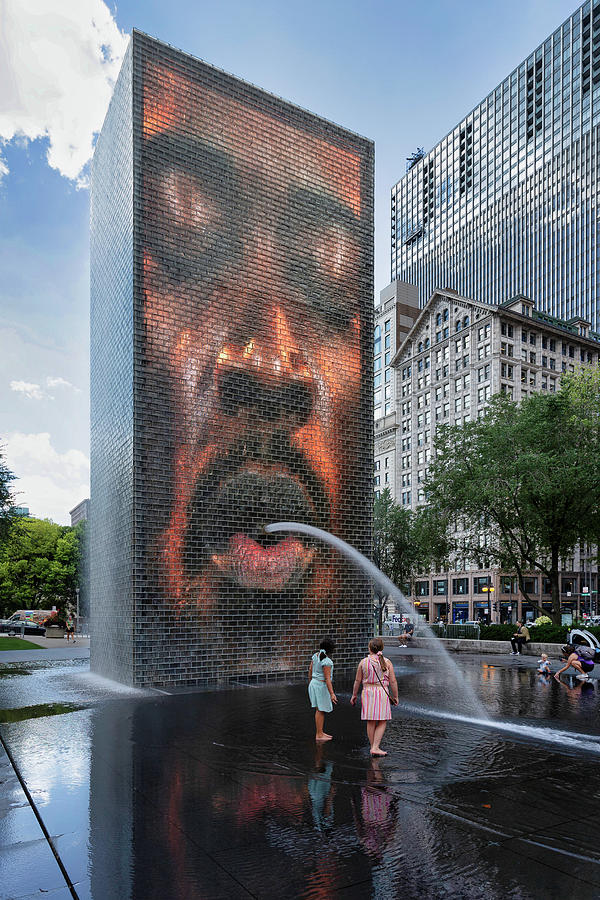 Crown Fountain Face Chicago Photograph by Lauri Novak - Fine Art America