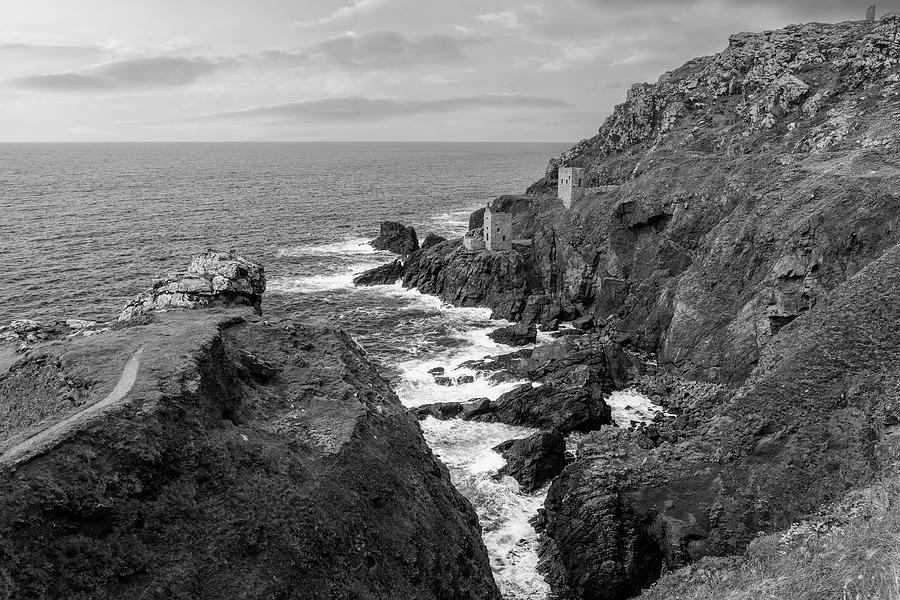 Crown Mines Botallack monochrome Photograph by Graham Moore | Fine Art ...