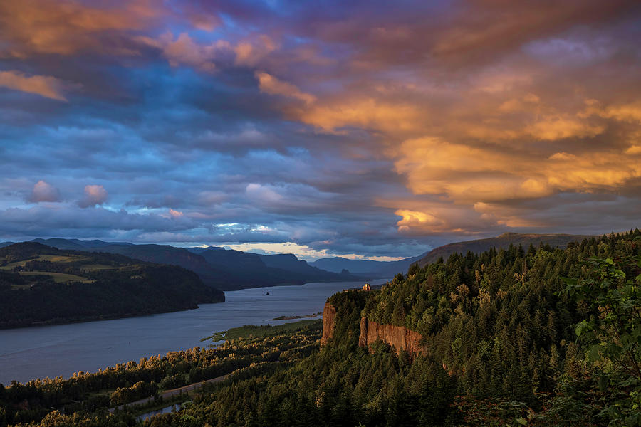 Crown Point Sunset Magic Photograph by Wes and Dotty Weber
