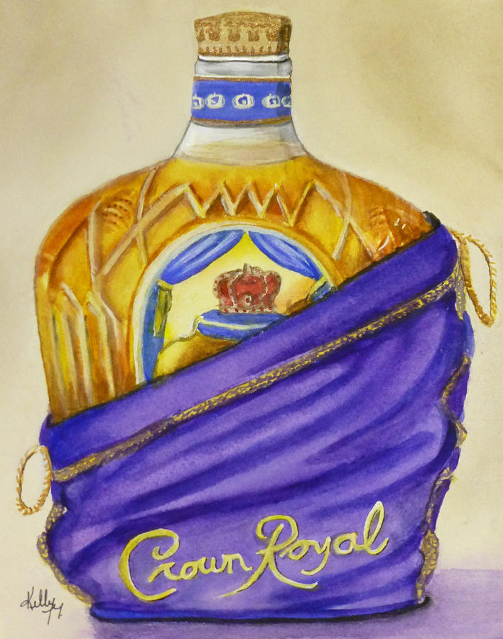 Crown Royal Whiskey Painting by Kelly Mills
