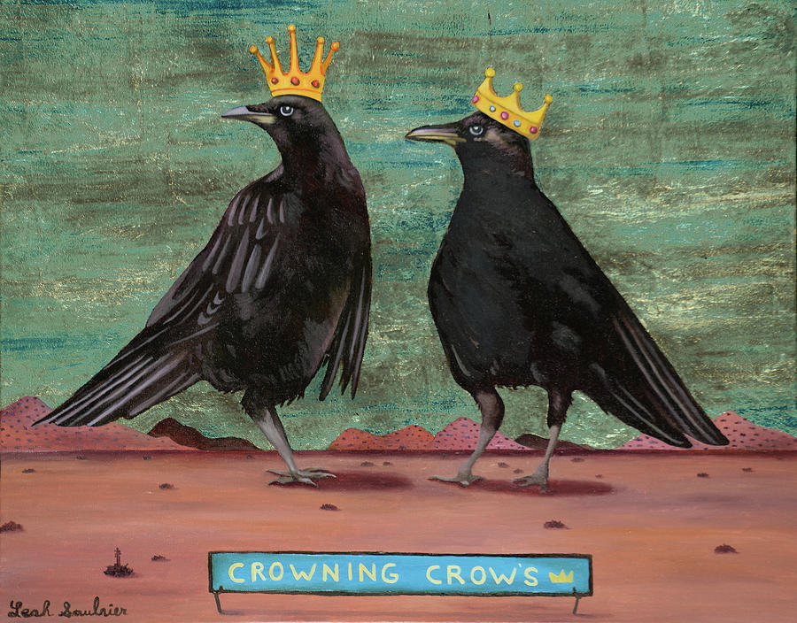 Crowning Crows Painting by Leah Saulnier The Painting Maniac