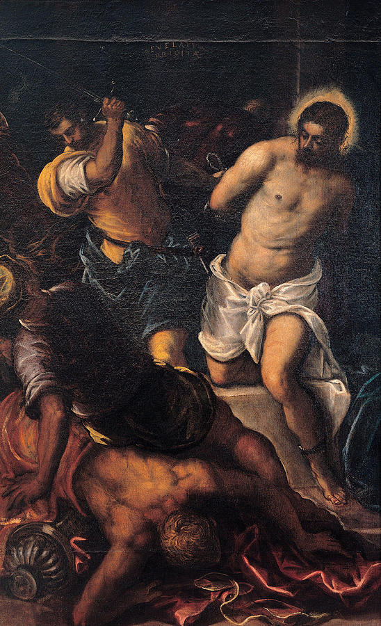 Tintoretto Painting - Crowning with thorns  by Tintoretto