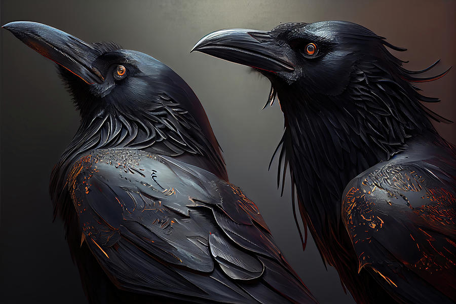 Crows 4 Digital Art by Peter Cubbin - Fine Art America