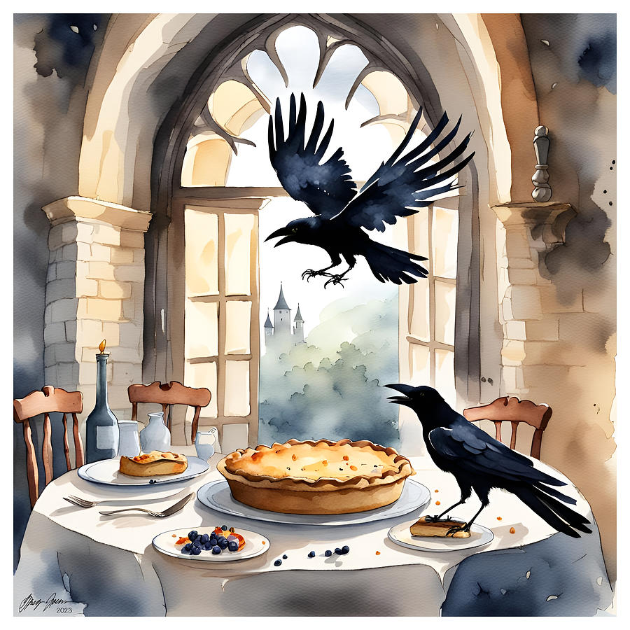 Crows And Pies Digital Art