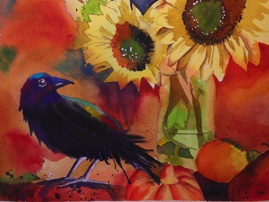 Crows like Sunflowers Painting by Carolynn Wagler - Fine Art America