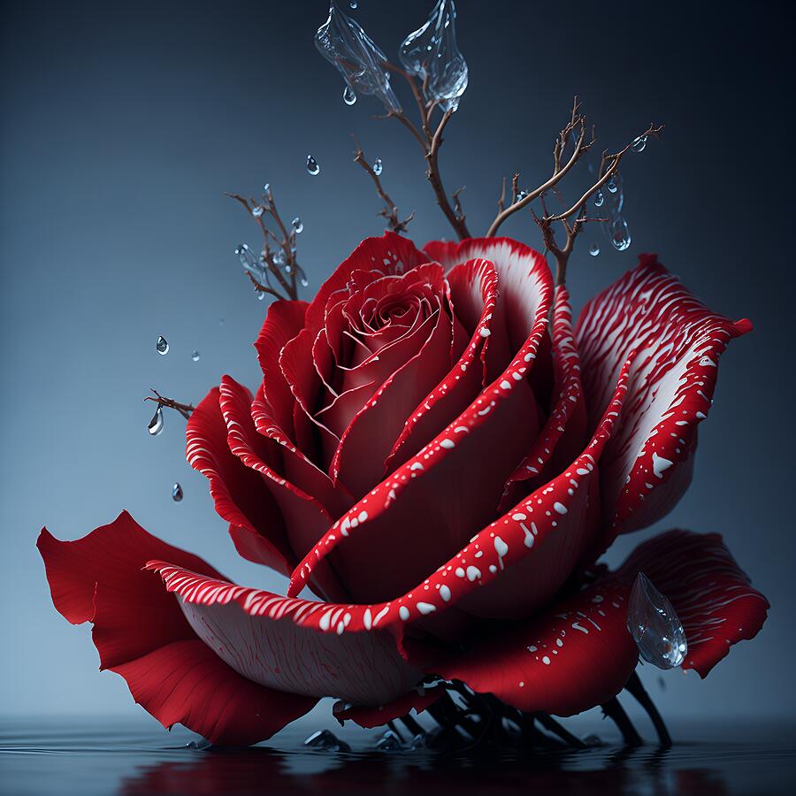 Crystal Candy Rose Ai Digital Art by Dreamz - - Fine Art America