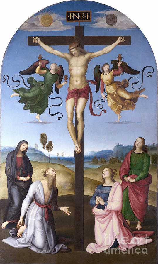 CRUCIFIED CHRIST, c1502 Painting by Raphael