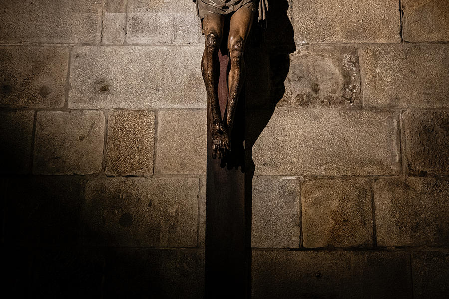 Crucified Christ sculpture at Braga Cathedral Photograph by Ruben Vicente