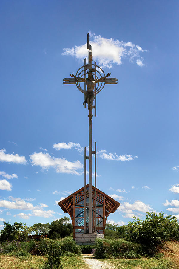 Crucifix at Holy Family Shrine Photograph by Susan Rissi Tregoning