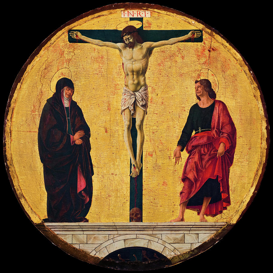 Crucifixion, Crocifissione, Polittico Griffoni Painting by Francesco ...