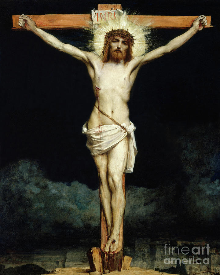 Crucifixion - CZXIN Painting by Jules Elie Delaunay