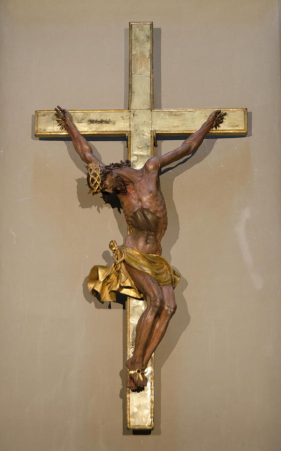 Crucifixion in the Chapel of the deportees in Vilnius Cathedral Photograph by RicardMN Photography