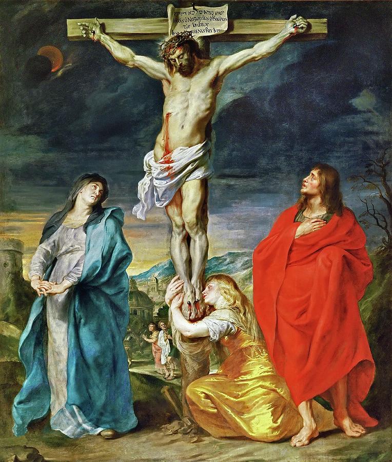 Crucifixion of Jesus on the Cross Painting by The James Roney Collection