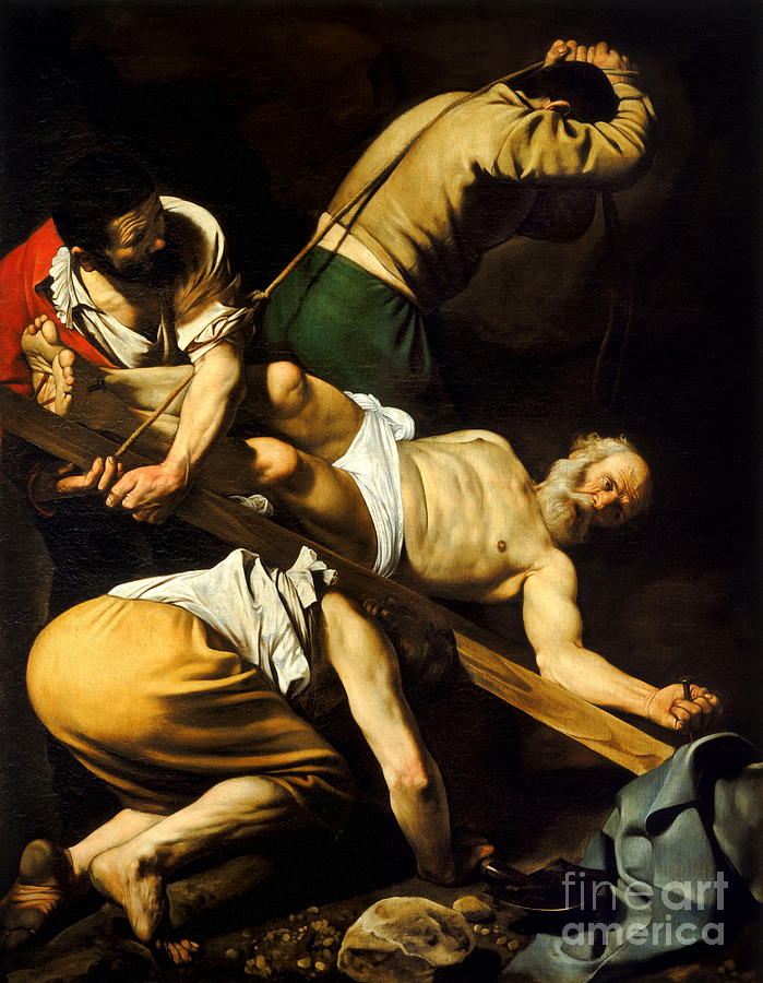 Crucifixion of Saint Peter Painting by Michelangelo Merisi da Caravaggio