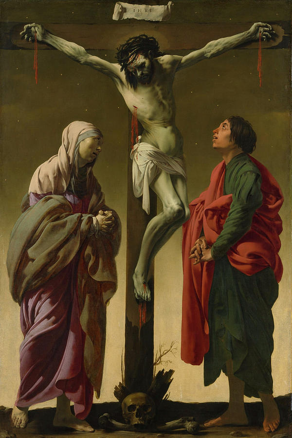 Crucifixion with the Virgin and St John Painting by Hendrick ter ...