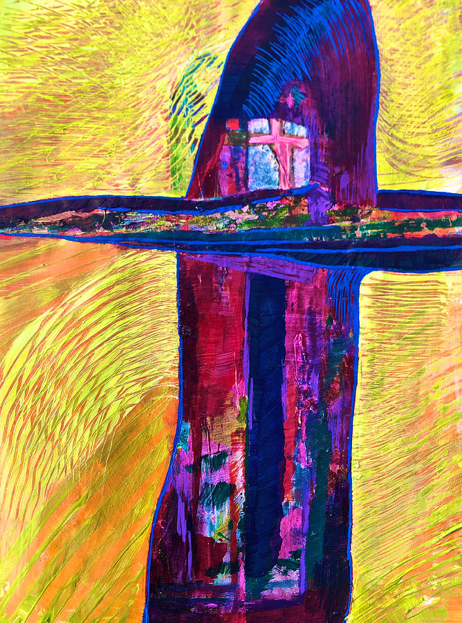 Cruciform #9 Painting by Polly Castor