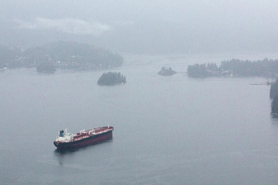 Crude Oil tanker in Burrard Inlet Photograph by Michael Russell