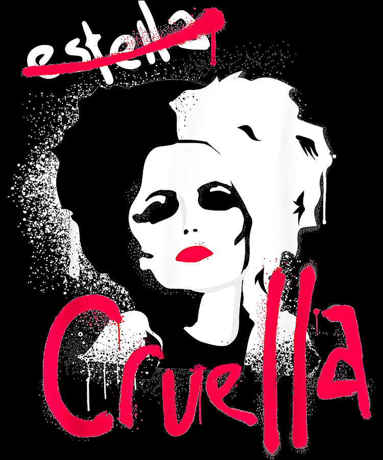 Cruella Estella Punk Rock Spray Paint Poster 80s Painting by Suzanne ...