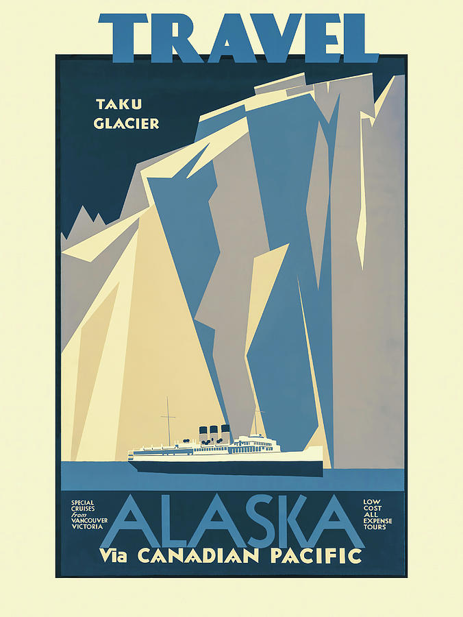 Cruise Alaska Vintage Travel Poster  Photograph by Carol Japp