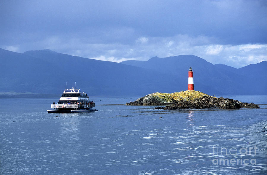 Cruise boat in the Beagle Channel Argentina Photograph by James Brunker