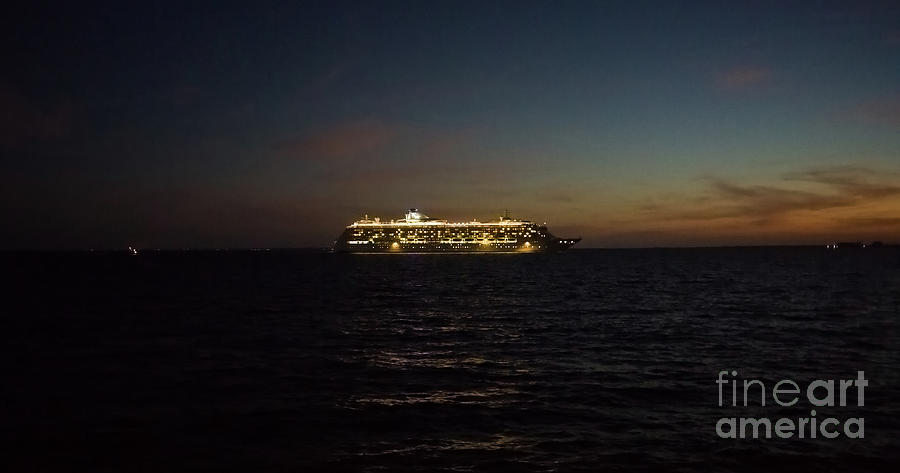 Cruise Ship At Twilight Photograph by Felix Lai