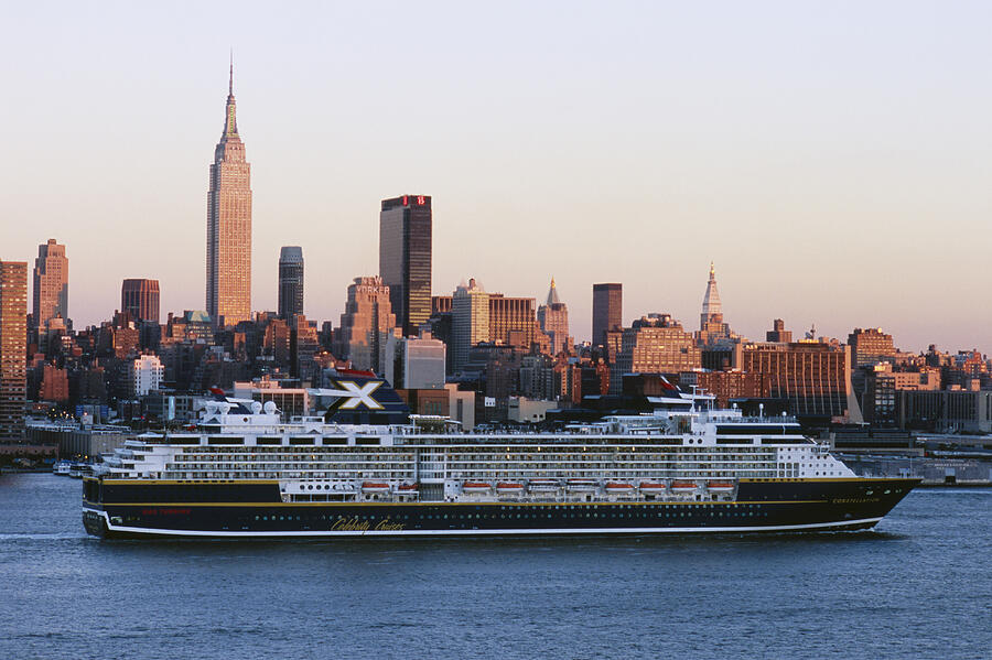 Cruise Ship in New York Photograph by Jeff Spielman