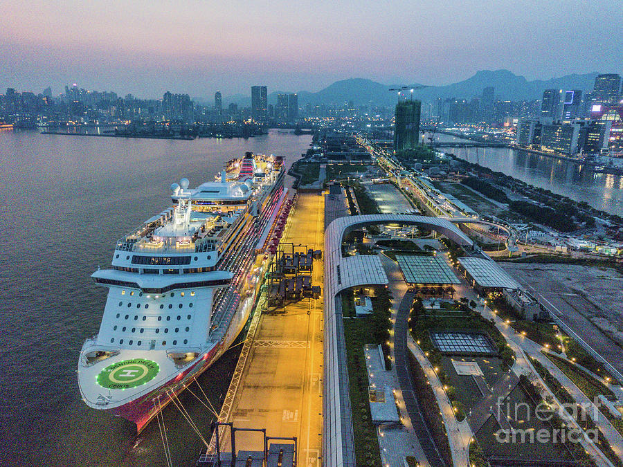 Cruise ship in the evening Photograph by Visions Of Asia Visions of Asia