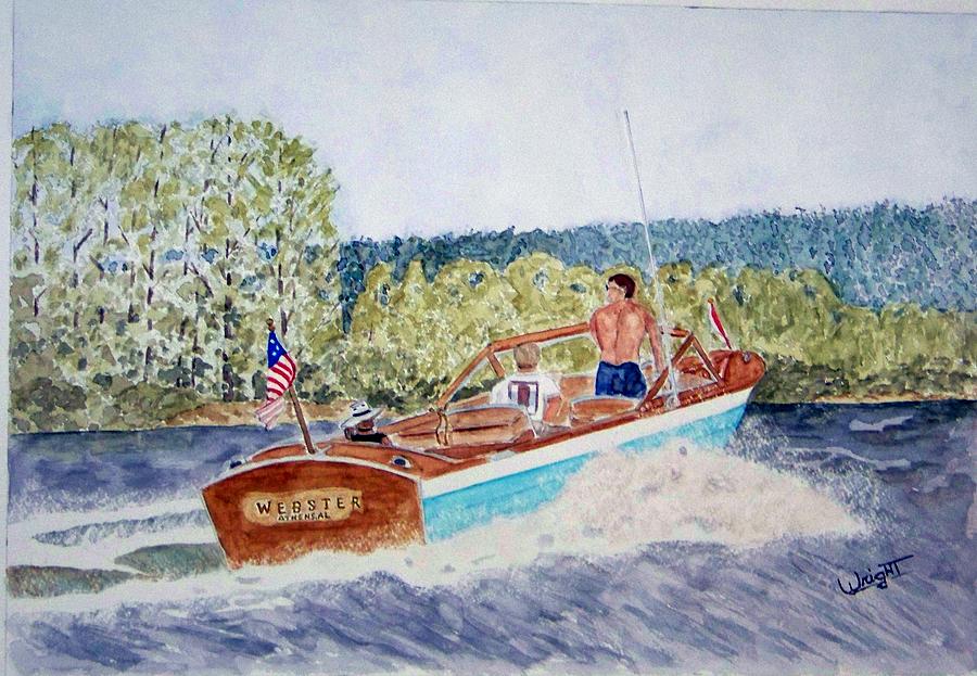 Cruisin Old School SOLD Painting by Larry Wright