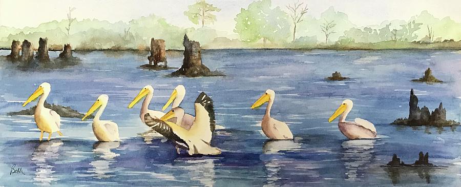 Cruisin on the Calcasieu Painting by Beth Fontenot