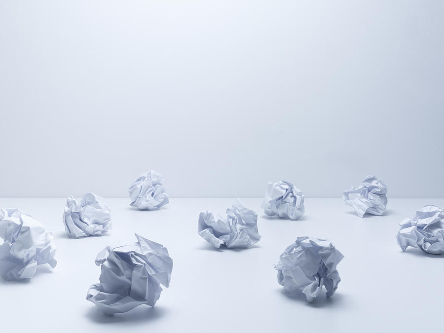 Crumpled balls of paper Photograph by Adam Gault