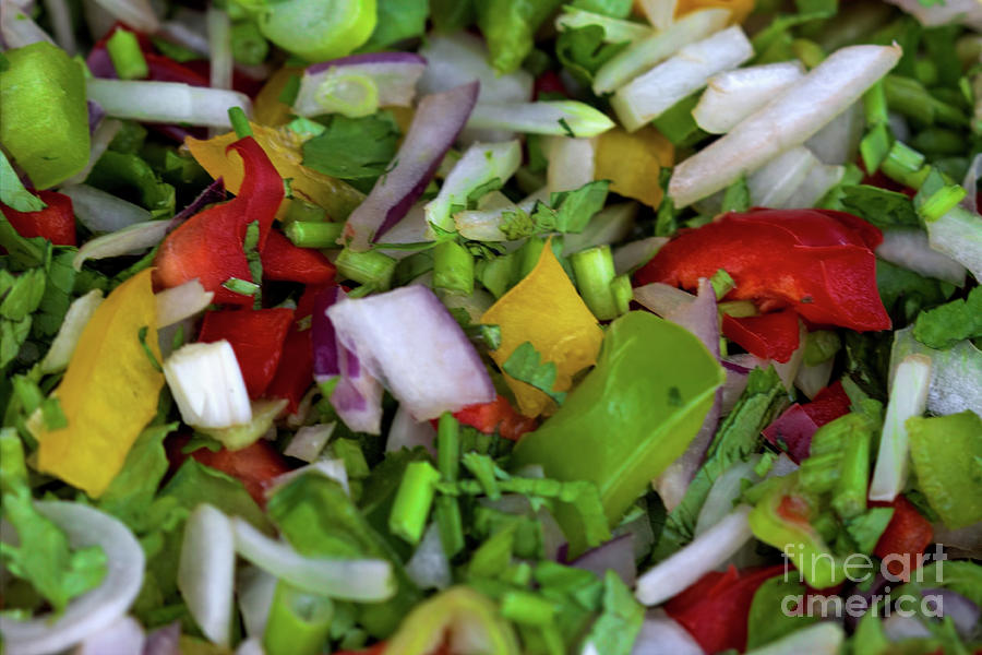 Crunchy pepper and onion  salad Photograph by Stephen Melia