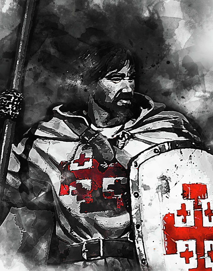 Crusader Warrior - 23 Painting by AM FineArtPrints