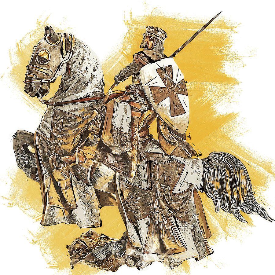 Crusader Warrior - 24 Painting by AM FineArtPrints