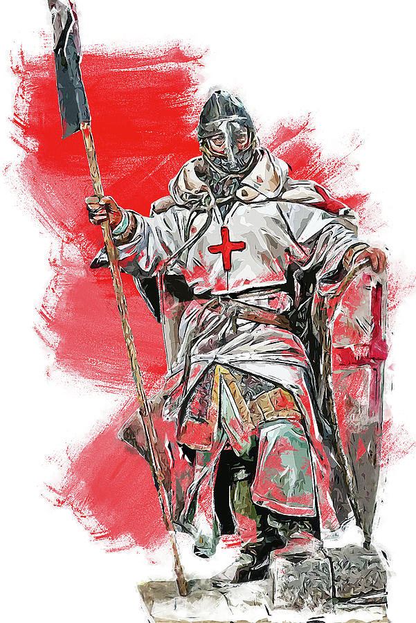 Crusader Warrior - 30 Painting by AM FineArtPrints