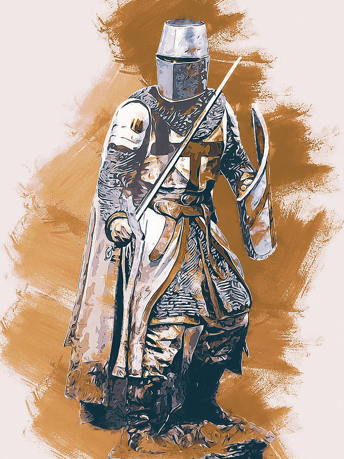 Crusader Warrior - 34 Painting by AM FineArtPrints
